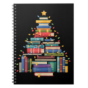 Sapin de Noël drôle fait de livres Bibliothécaire
