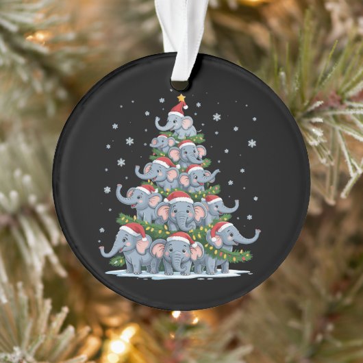 Sapin de Noël éléphant drôle éléphant mignon (Arbre)