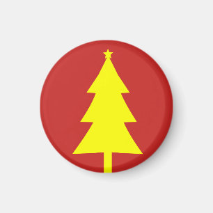 Sapin de Noël en épicéa jaune aimant de frigo funk