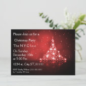 sapin de Noël étincelant Fête de fêtes Invitation (Debout devant)