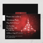 sapin de Noël étincelant Fête de fêtes Invitation (Devant / Derrière)