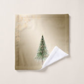 Sapin de Noël, flocons de neige (Gant de toilette)