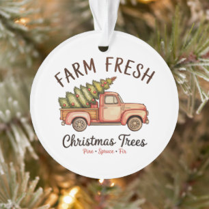 Sapin de Noël frais de la ferme camion rose Noël v