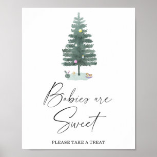 Sapin de Noël - les bébés sont doux affiche