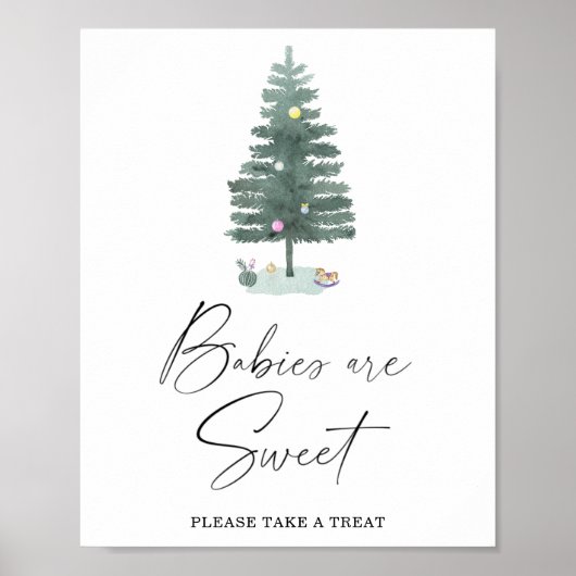 Sapin de Noël - les bébés sont doux affiche (Devant)
