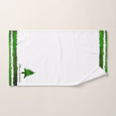 Sapin de Noël Motif de Fête Moderne Vert (Serviette à main)