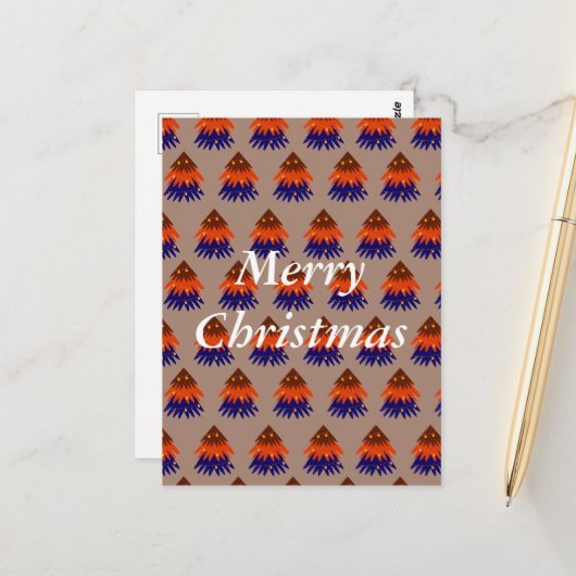 Sapin de Noël multicolore - Carte postale (Devant/Arrière en situation)