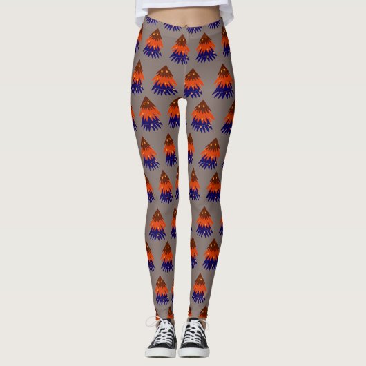 Sapin de Noël multicolore - Leggings (Devant)
