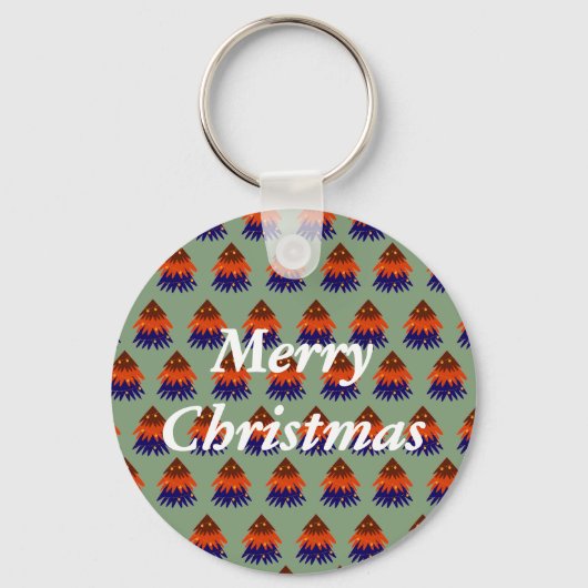 Sapin de Noël multicolore - Porte-clés (Recto)