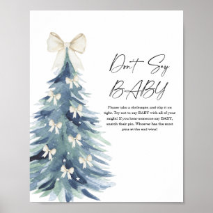 sapin de Noël N'appelez pas bébé Affiche