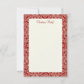 Sapin de Noël Nid ~  Invitations (Dos)