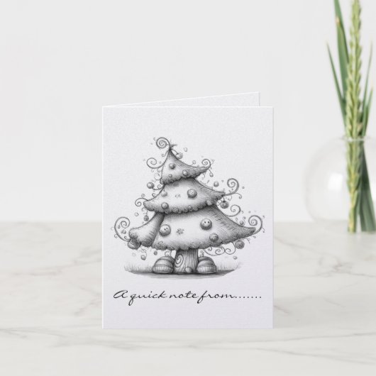 Sapin de Noël noir et blanc (Devant)