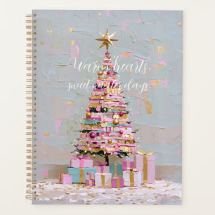 Sapin de Noël rose et or Impasto