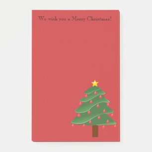 Sapin de Noël sur Post-It personnalisé rouge
