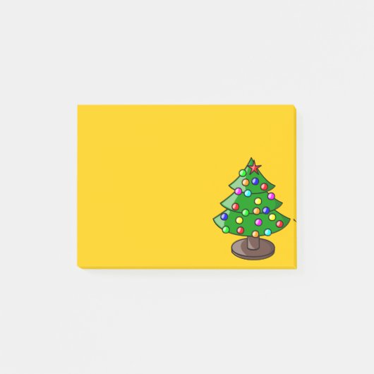 Sapin de Noël sur un Post-It jaune (Devant)
