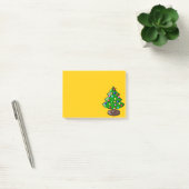 Sapin de Noël sur un Post-It jaune (Bureau)