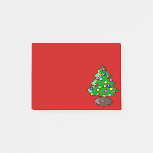 Sapin de Noël sur un Post-It rouge (Devant)