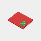 Sapin de Noël sur un Post-It rouge (Incliné)