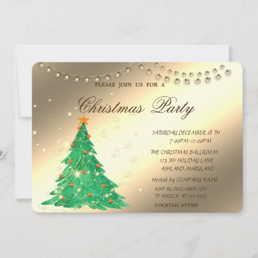 Sapins de Noël, Invitations à la fête de Noël d'en (Devant)