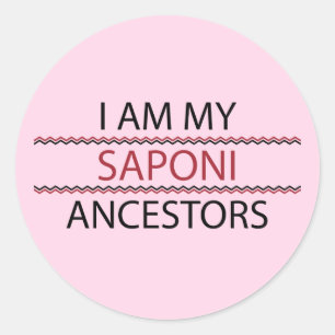 Saponi voorouders Stickers (rond)