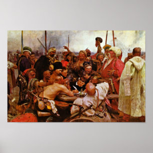 Saporoschzen schrijft een brief aan de Turkse sult Poster