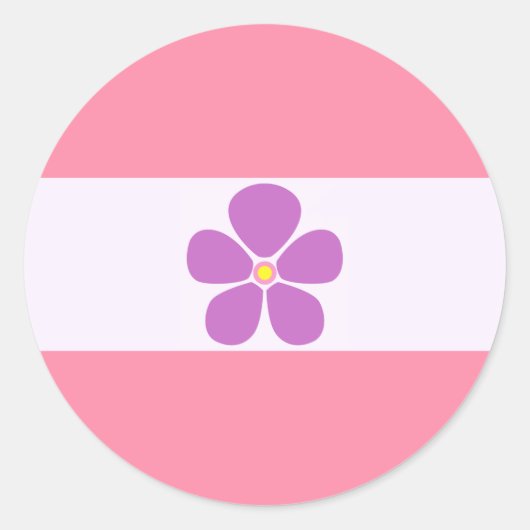 Sapphic Pride Circle Sticker (Voorkant)