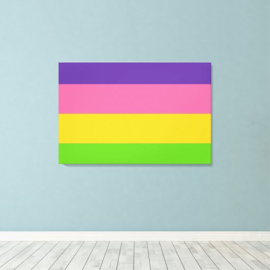 Sapphic Pride Flag Canvas Afdruk (Insitu (Houten vloer))