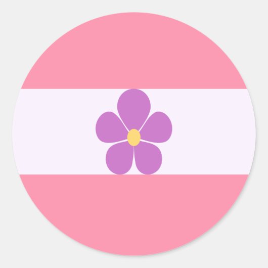 Sapphic Pride Flag Ronde Sticker (Voorkant)