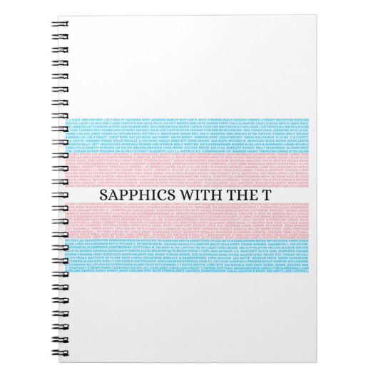 Sapphics avec le Carnet T 3.0 (Devant)