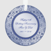 Sapphire 45e anniversaire Mariage ornement acryliq (dos)