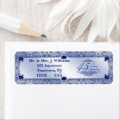 Sapphire 45e bruiloft Jubileum adreslabel Etiket (Insitu)