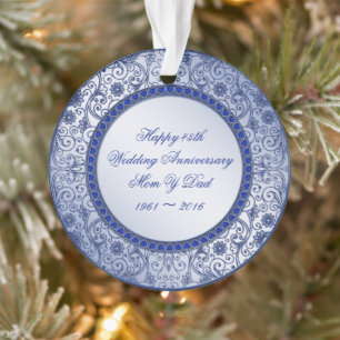 Sapphire 45th Wedding Jubileum Acryl Ornament