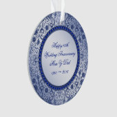 Sapphire 45th Wedding Jubileum Acryl Ornament (voorkant)