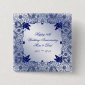 Sapphire 45th Wedding Jubileum Button (Voorkant)