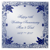 Sapphire 45th Wedding Jubileum Tegel Tegeltje (Voorkant)