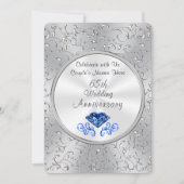 Sapphire 65e anniversaire Mariage Invitations (Devant)