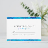 Sapphire Abstraite Aquarelle Mariage RSVP (Debout devant)