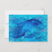 Sapphire Abstraite Aquarelle Mariage RSVP (Dos)