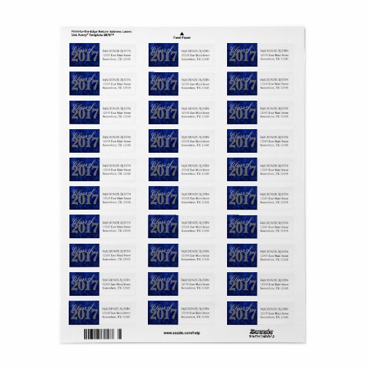 Sapphire Afstudeerder | Blue Royal Cobalt Azure Ye Etiket (Full Sheet)