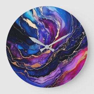 Sapphire Amethyst Horloge d'encre d'alcool
