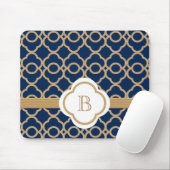 Sapphire and Gold Moroccan Monogrammed Muismat (Met muis)