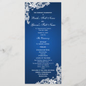 Sapphire and Lace Wedding Program Programma (Voorkant)