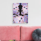 Sapphire and Ruby Abstract Sea Creatures Canvas Afdruk (Insitu (Woonkamer))