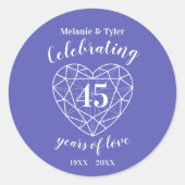 Sapphire anniversaire 45 ans de stickers d'amour (Devant)