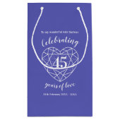 Sapphire Anniversaire 45 ans femme sac cadeau (Dos)