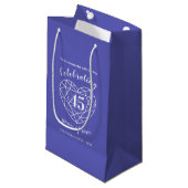 Sapphire Anniversaire 45 ans femme sac cadeau (Devant Angle)