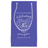 Sapphire Anniversaire 45 ans femme sac cadeau (Devant)