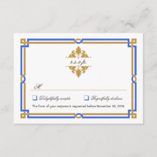 Sapphire Art Déco vintage & Gold RSVP