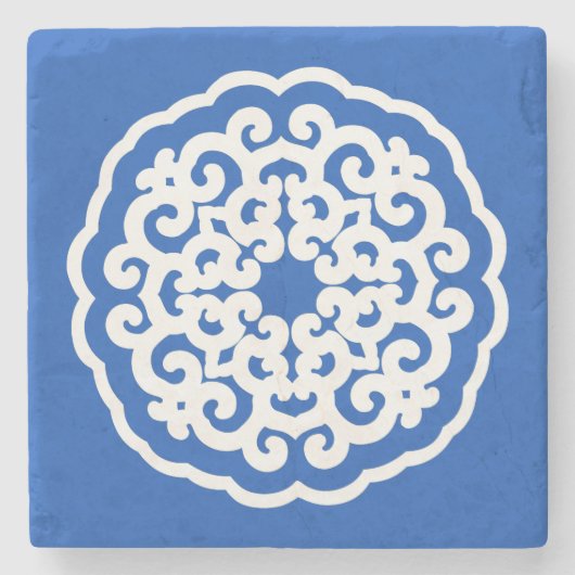 Sapphire Asian Moods Mandalla Stenen Onderzetter (Voorkant)