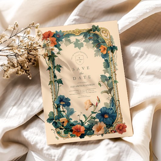 Sapphire Bloom Lijst bruiloft Save The Date